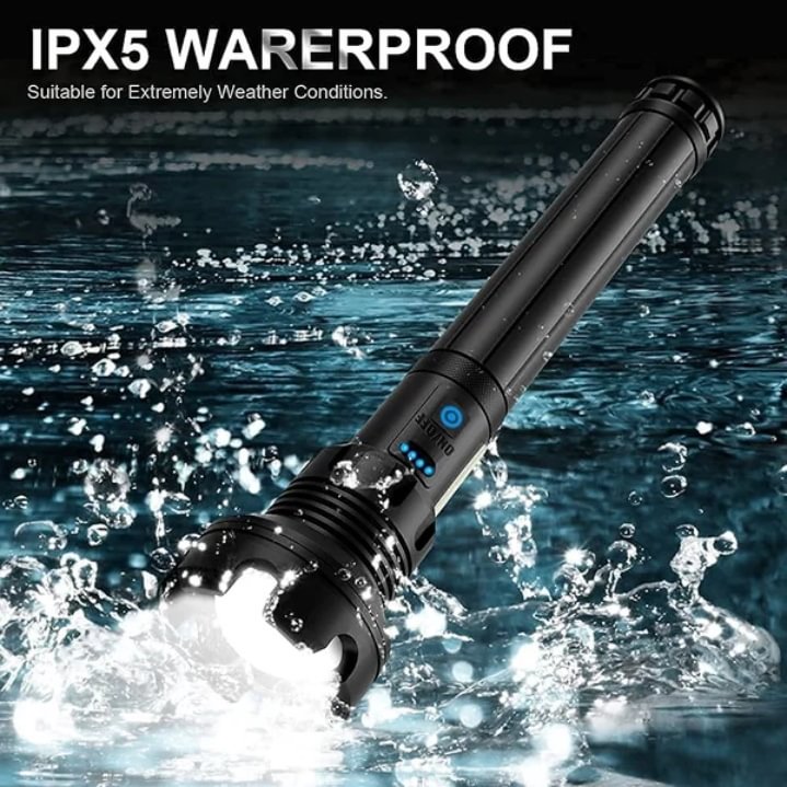 🔥Last Day 70% OFF! 🎉LED Rechargeable Tactical Laser Flashlight 90000 High Lumens