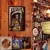 Tequila servie ici - Panneaux en &eacute;tain m&eacute;tallique(20*30cm/30*40cm)