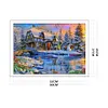 >SALE<Full Embroidery Eco-cotton Thread 11CT Printed Snowhouse Cross Stitch Artwork