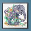 >SALE<5D DIY Partial Special Shaped Drill Diamond Painting Elephants Kit Decor 30x30cm