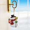 (US Local)12pcs Christmas Snowman Diamond Painting Keychains Kit DIY Diamond Art Charms