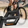 2 Pairs Bike Flat Pedals & Reflector Non-Slip Bike Pedals for Road Mountain Bike