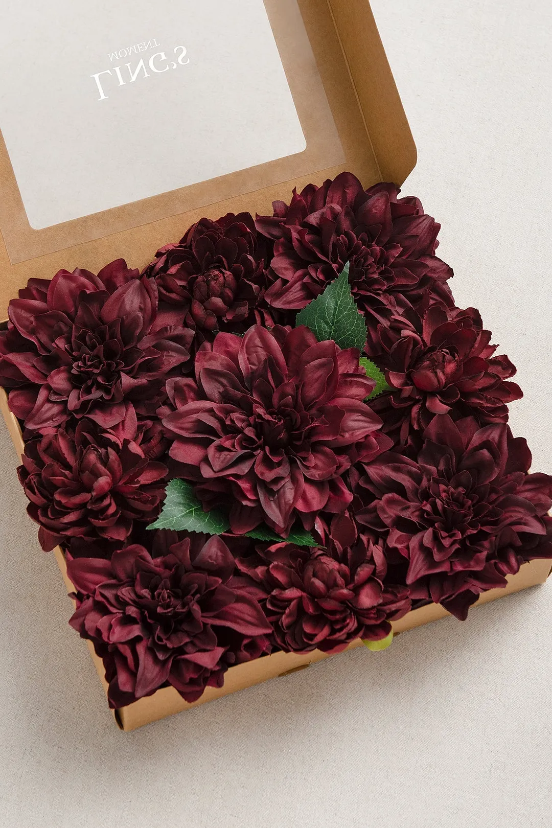 5.5" Silk Semi-Cactus Dahlia & 4.5" Silk Waterlily Dahlia with Stem-4 Colors