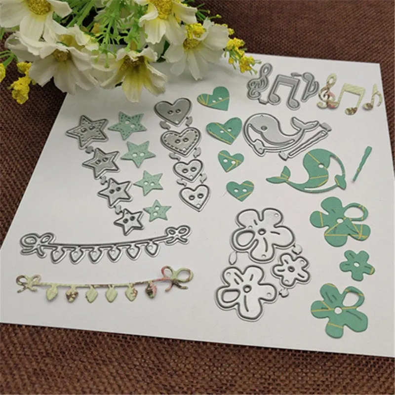 6pcs/pack Metal Cutting Dies Stencils Die Cut for DIY Scrapbooking Album Paper Card Embossing