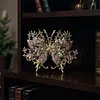 3D Jigsaw Puzzle Kit Butterfly Desktop Office Decoration Flower and Butterfly Assembled Metal Insects Puzzles for Beginner To Build Birthday Xmas Gifts