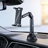 Suction Cup Car Tablet Holder with Adjustable Arm & 360 Rotation Car Phone Mount for Dashboard & Windshield Heavy Duty Truck Accessories