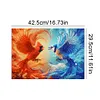 (42.5*29.5cm)Ice and Fire BirdDiamond Painting Placemats Heat Resistant for Beginners