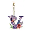 DIY Diamond Painting Butterfly Flower Lettter Keychain Kit