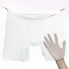 Men's Sheer Ice Silk Boxer Briefs Sexy Super Thin Seamless Trunk Underwear Bulge Pouch Panties