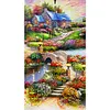 (US Local)Countryside - Flower Special Shaped Diamond Painting Kit(85*45cm)