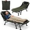 [US Local Warehouse] 33in Wide Camping Cots with Carry Bag Adjustable Sleeping Cot Foldable Bed Holds Up To 397LBS Easy To Set Up for Home Office Nap and Outdoor Beach