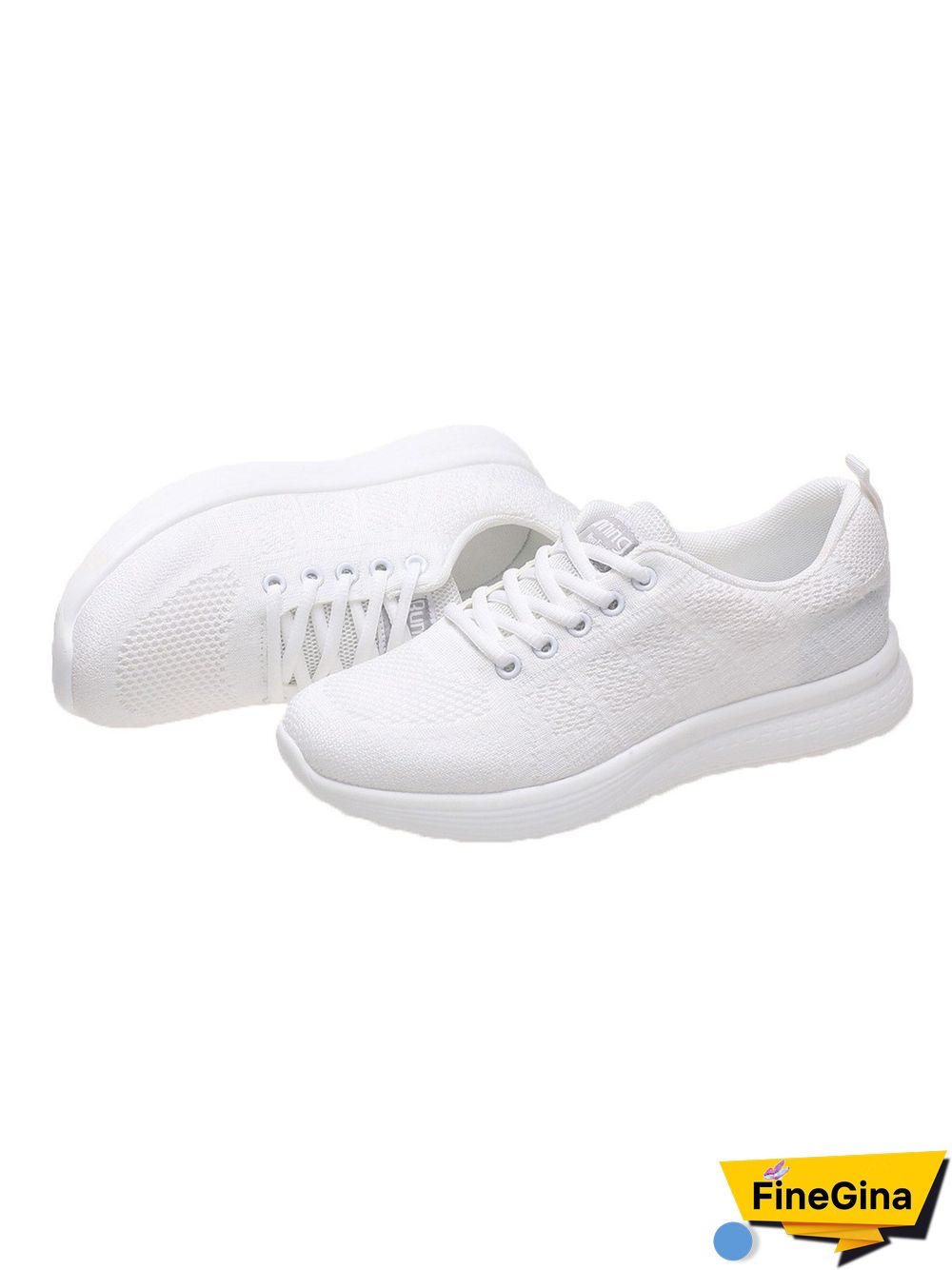 Contrasting Solid Color Breathable Mesh Casual Sneakers