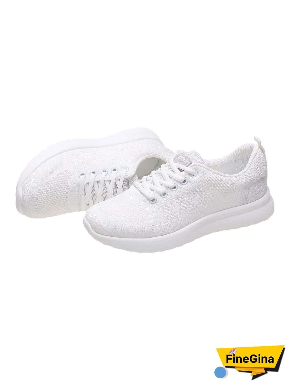 Contrasting Solid Color Breathable Mesh Casual Sneakers