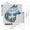 Wolf Landscape-Full Round Diamond Painting 