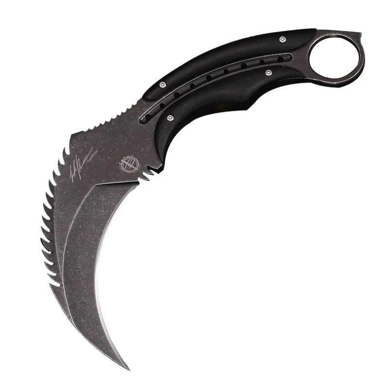 Outdoor Claw Knife 9 Chromium One-Piece Steel High Hardness Sturdy And Durable Small Straight Knife Camping Jungle Wilderness Survival Knife