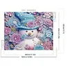 >SALE<5D DIY Partial Special Shaped Drill Diamond Painting Snowman-Purple Decor40x50cm