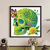 Diamond Painting-DIY Crystal Rhinestone Skull and Butterfly