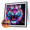 Diamond Painting -DIY Round Drill Colorful Tiger(40*40CM)