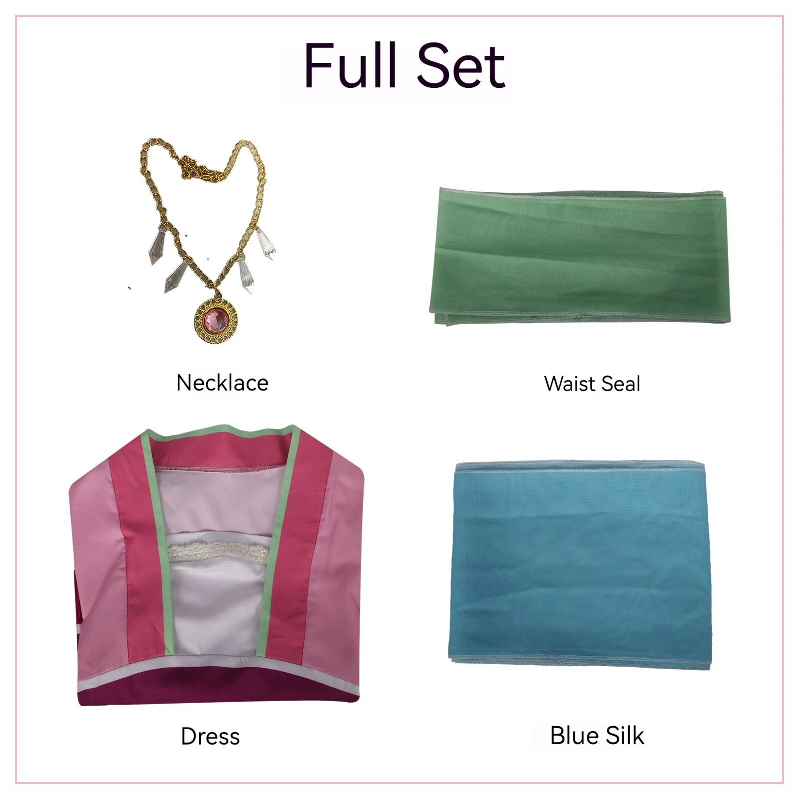 [Wetrose] Maomao Gardern Dress Pink Cosplay Costume Mao mao Chinese Fairy Style Apothecary Diaries Kusuriya Hitorigoto Wig Set