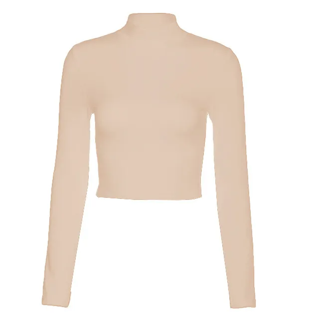 Brownm Brownm Summer Collar Sexy Women's Strap Open Back Long Sleeve Elastic Slim Shirt Jacket