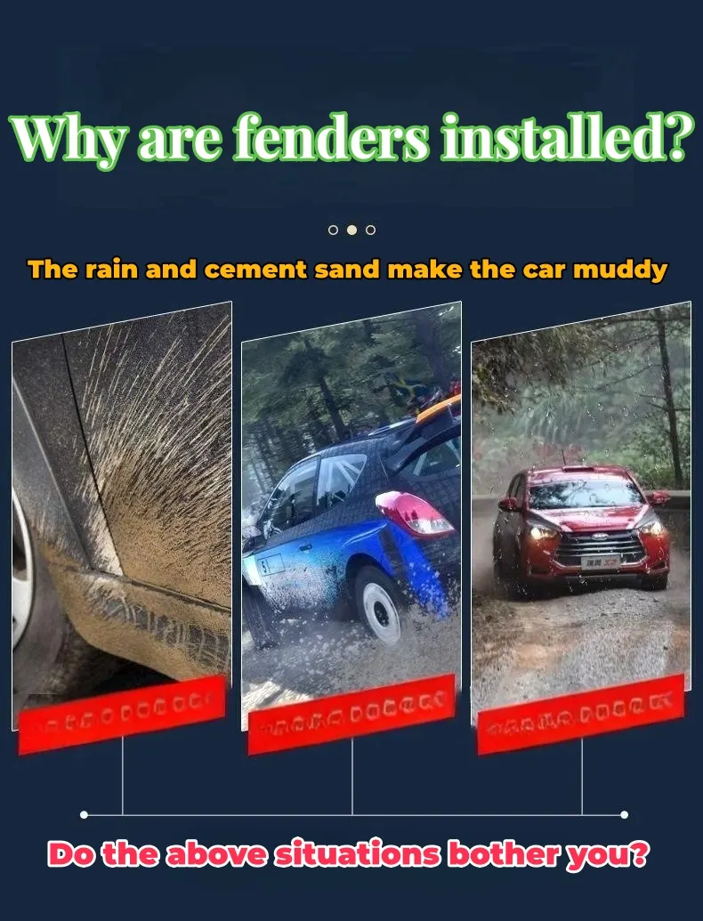 Car fender modified plastic splash-proof fender（2PCS）