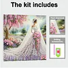 (Pre-Framed)Wedding Dress-Special Shape Diamond Painting Kit(25x25cm)