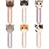 (US Local)6Pcs PET Cartoon Animals 5D DIY Diamond Art Ruler Book Mark for Reading Day Gift