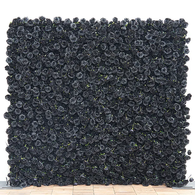 A7786 Black Rose 5D Rolling Up Cloth Curtain Flower Wall