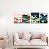 4Pack Landscape Art-Full Round Diamond Painting(30x40cm)