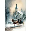 Diamond Painting-DIY Full Round Drill Christmas Snow House(40*60 CM)