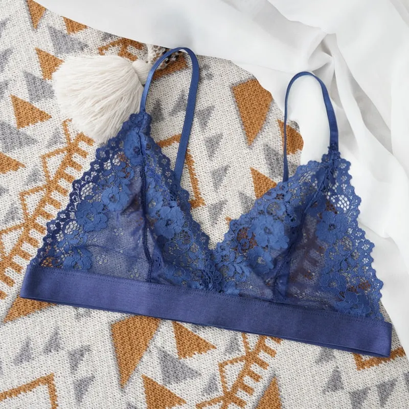 1/2 Pcs Sexy Bra For Woman Lace Thin Underwear Female Unlined Transparent Bras For Women Lace Sexy Lingerie Bralette 2021