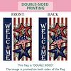 DIY Diamong Painting Double Sided Drills Garden Flags Outdoor Decor Holiday Garden Decorations Kit(Welcome)