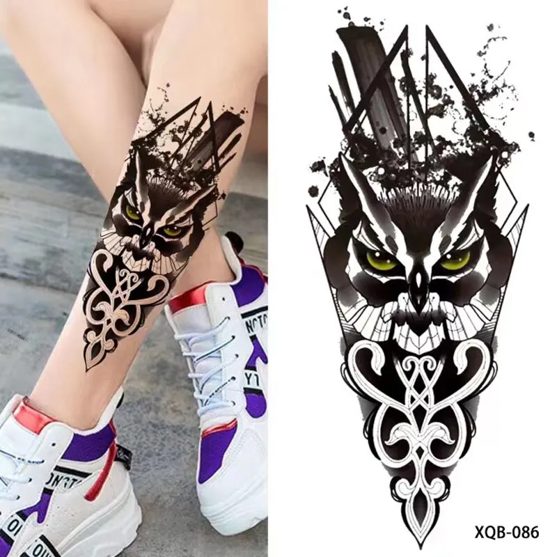 Sdrawing Forest Wolf Tattoo Sticker For Men Tiger Skull Skeleton King Animal Fake Tattoo for Women Tattoo Temporary Waterproof