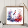 Watercolor Music Note-11CT Stamped Cross Stitch 40*40cm