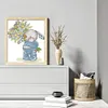 Bunny Flowers-14CT Stamped Cross Stitch Kit(28x32cm)