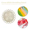 DIY Embroidered Hollow Thread Board Wooden Home Cross Stitch Tool (Tulip)
