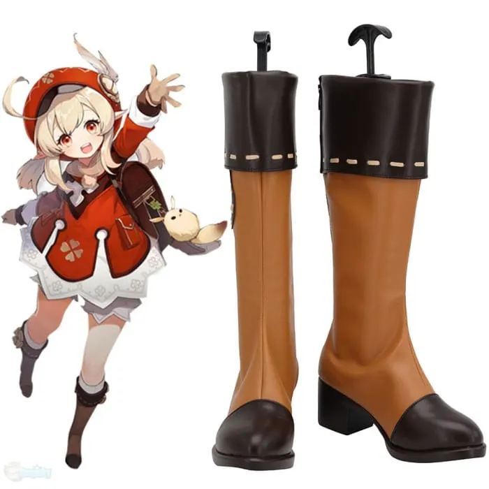Genshin Toys Klee Brown Shoes Cosplay Boots