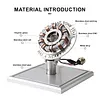 Reactor Ornaments Core Figure Reactor Alloy Model Display Metal Chest light, LED light, Vibration Sensor Control, USB Interface, Gift Toy