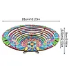 (US Local)Diamond Painting Wooden Serving Tray Decorative Diamond Painting Dining Plate(C)