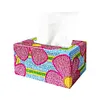 5D DIY Diamond Painting Handmade Crystal Square Tissue Box Kit (Flower)