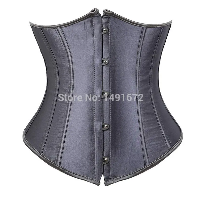 Corset Underbust for Women Top Sexy Waist Cincher Gothic Lingerie Vintage Shape Body Belt Plus Size Gorset Green Pink Red Black