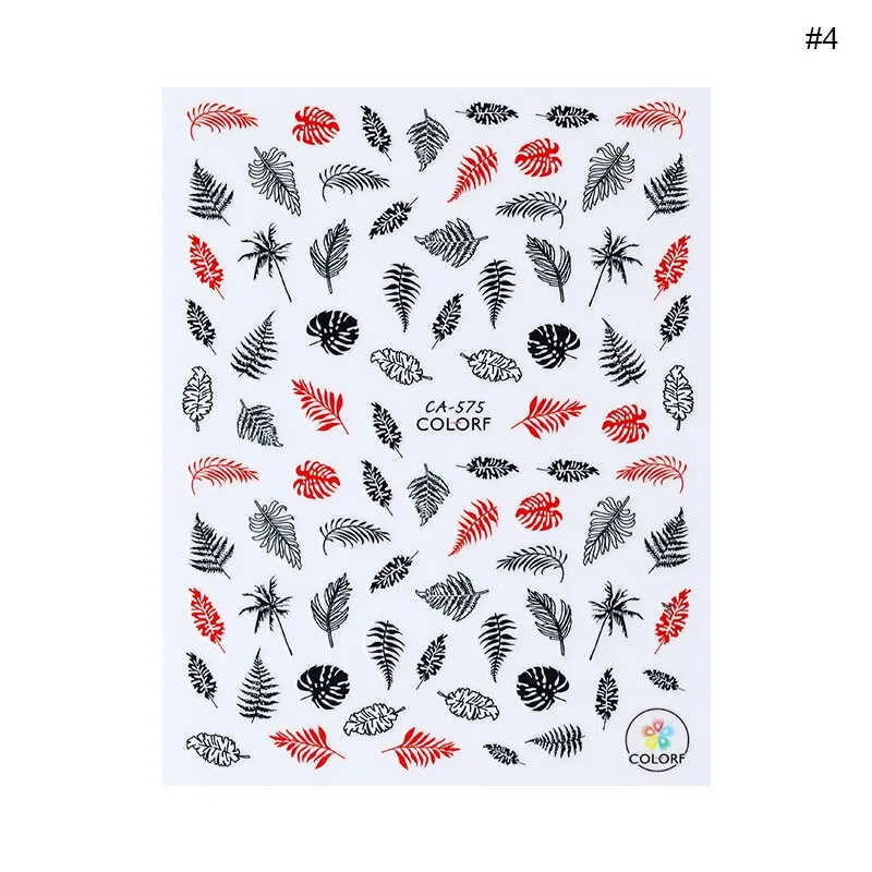 1 Sheet Butterfly Stars Series Nail Sticker Flower Leaves Slider Transfer Nail Decals Decoration Nail Art DIY Accessories-Nail Inspo