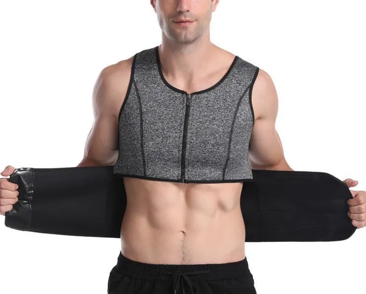 Mens Sauna Suit Waist Trainer Vest