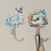 6pcs/set DIY Special-shaped Diamond Painting Wall-mounted Key Hook Kit (Sewing Machine)
