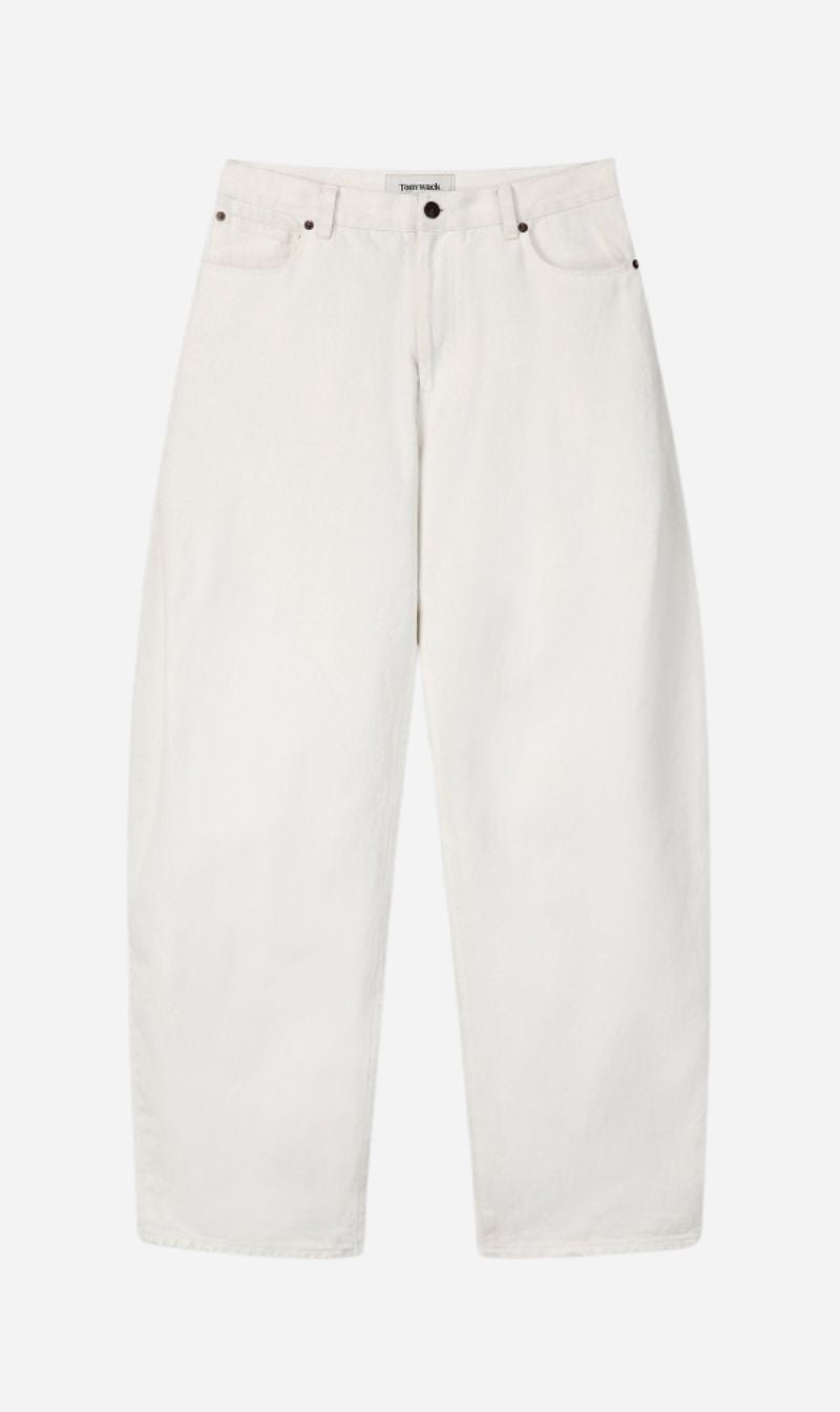 Tonywack | Side Tuck Curve Denim Jeans - Ecru