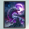 Castle And Dragon In Moonlight-11CT Stamped Cross Stitch 40*50cm/15.75*19.69in