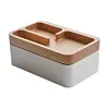 EDC Tray Box with Authentic Wood Magnetic Swivel Lid, Desk, EDC Gear Organizer, Home Office, Desk Accessories