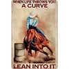 (Multi Style)Cowgirl - Panneaux en &eacute;tain m&eacute;tallique(20*30cm/30*40cm)