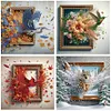 (US Local)4pcs/set Escape-Special Shaped Diamond Painting Kit(30x30cm)