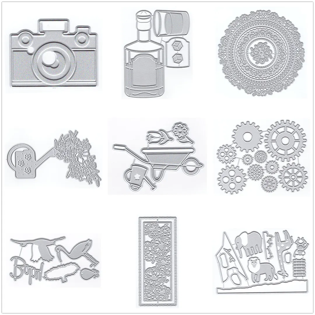 Athvotar Styles) Animals Lace Metal Cutting Dies for Card Making Paper 2024 New Embossing Die Cuts Sets Album Crafts Stencils